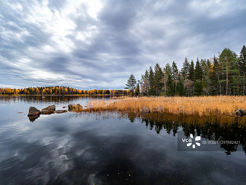 风景湖对天空，Vr，芬兰图片素材
