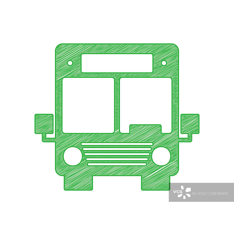 公交标志绿色潦草的图标图片素材