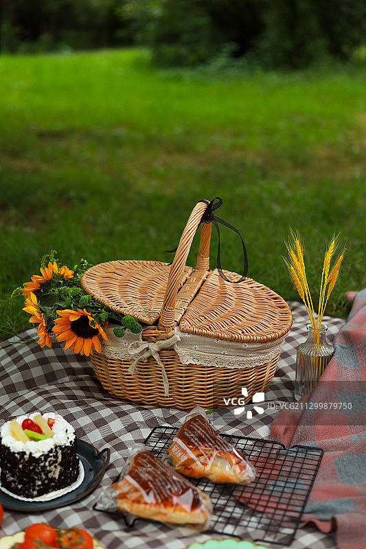 秋日野餐照片图片素材
