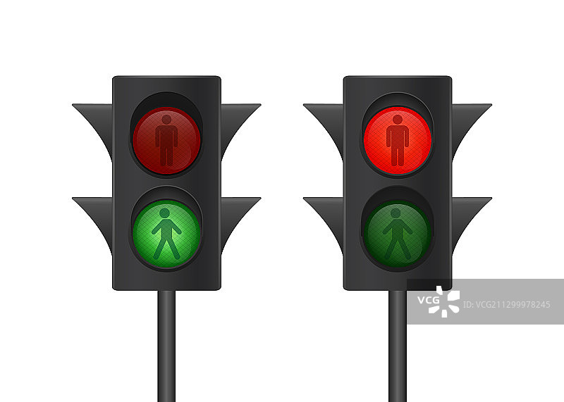 交通灯图标行人标志交通灯图片素材