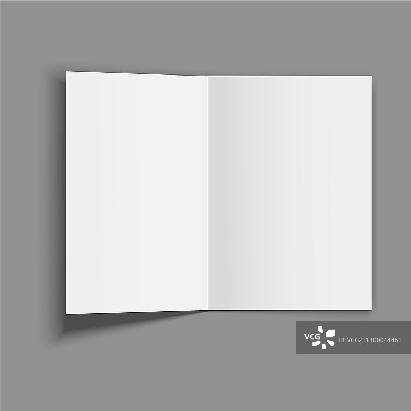 逼真详细的3d空白传单或小册子模拟图片素材
