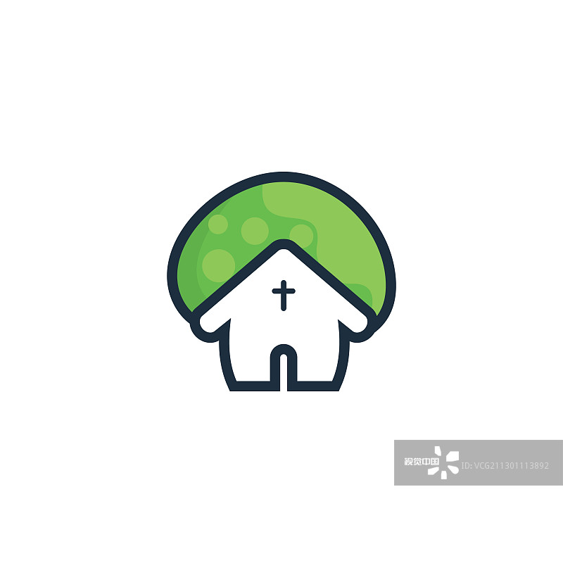 蘑菇教堂标志设计图片素材