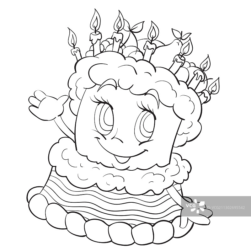 开朗的性格，一个三层的蛋糕轮廓图片素材