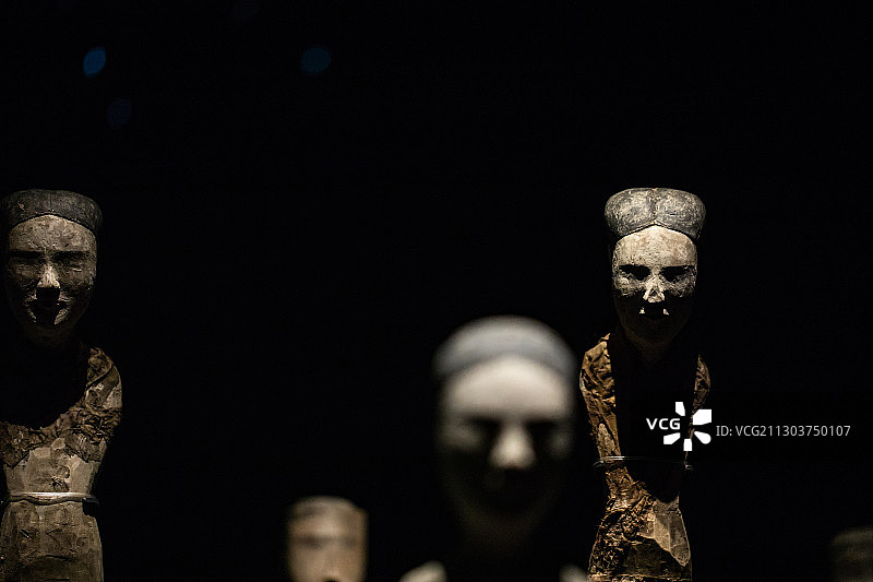 湖南省博物馆暨长沙马王堆汉墓藏品 歌俑 舞俑图片素材