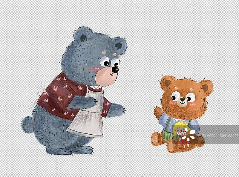 熊宝宝和熊妈妈图片素材