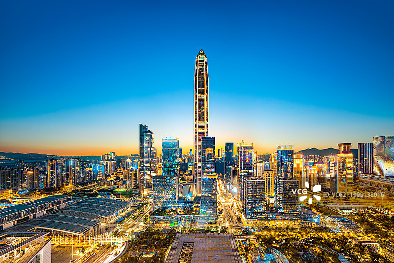 深圳都市风光城市天际线建筑经济金融区图片素材