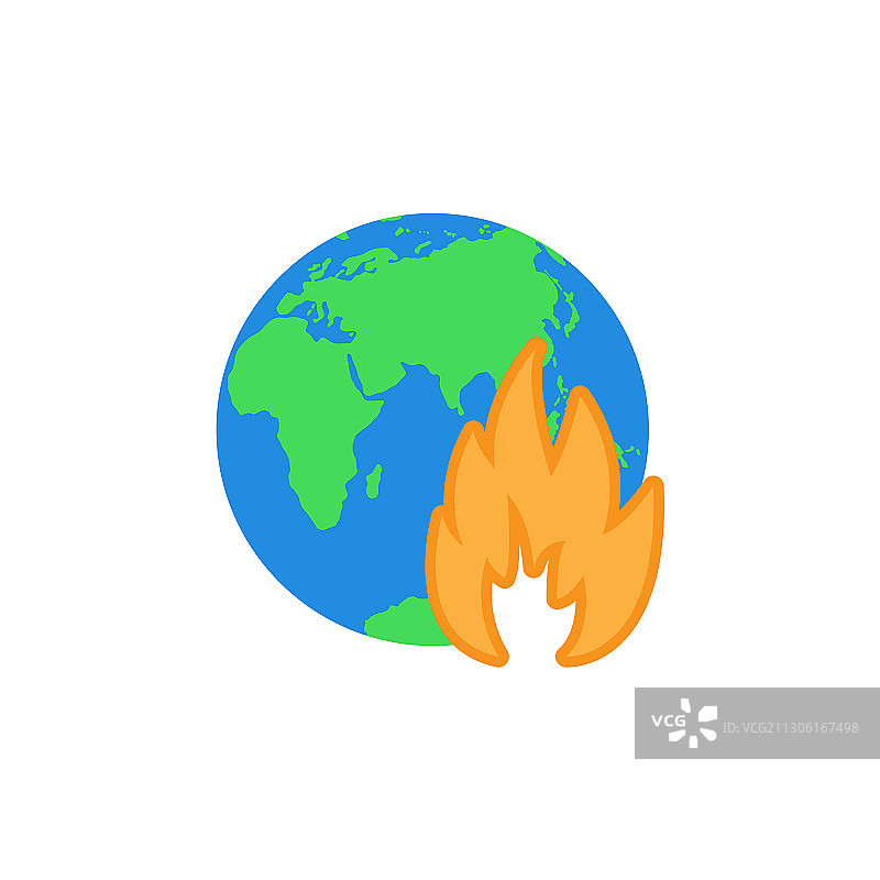 地球在火上图标拯救地球地球图片素材