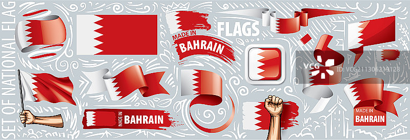 设巴林国旗图片素材