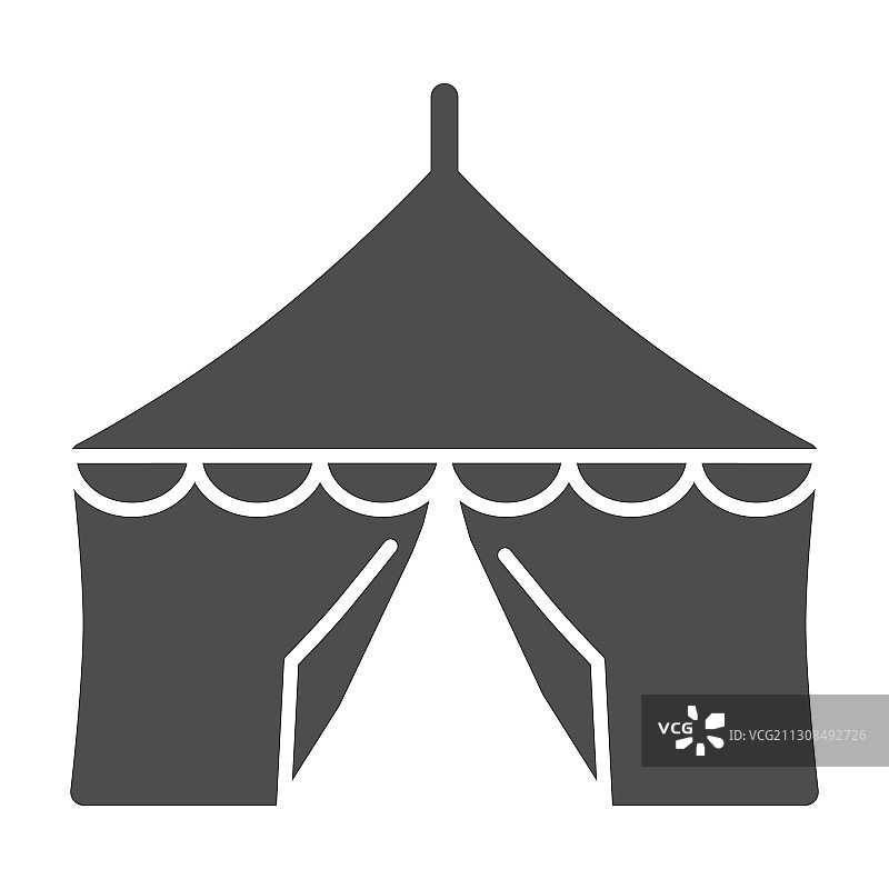 帐篷固体图标节日概念马戏团帐篷图片素材