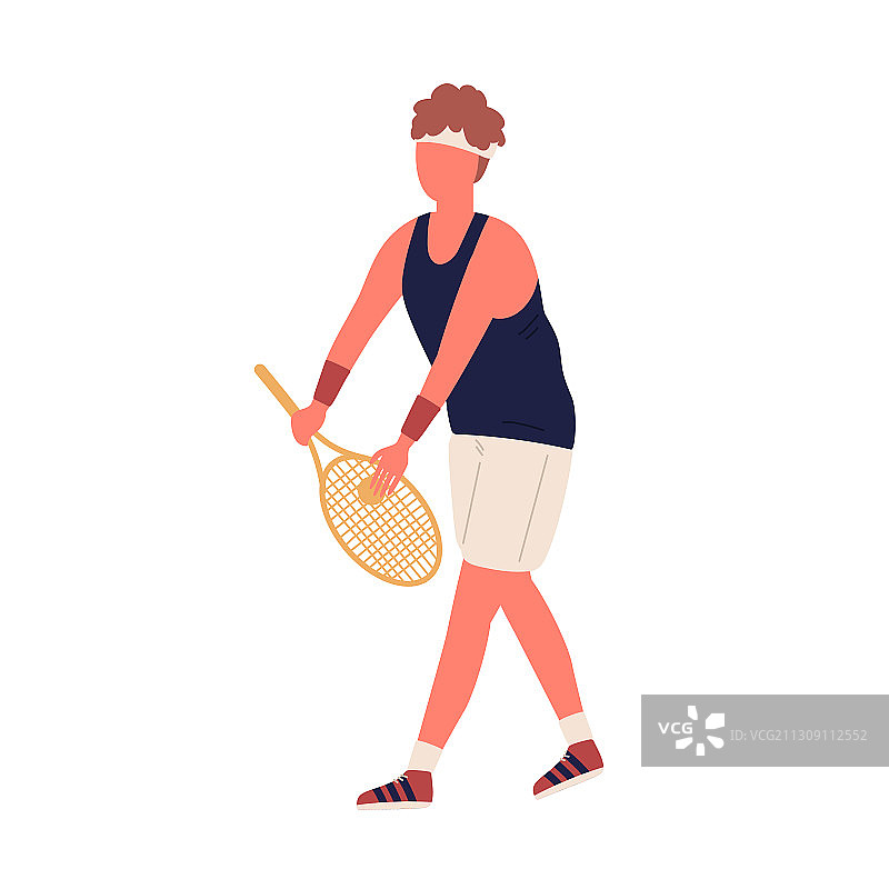 多彩的主动男大网球运动员抱着图片素材