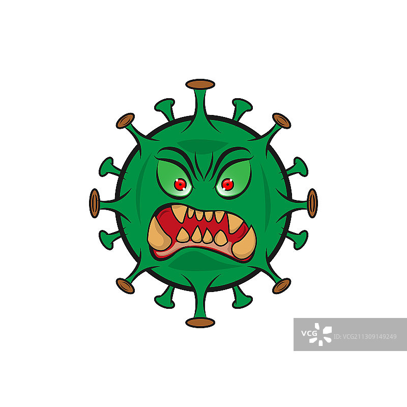 停止病毒冠状病毒怪物标志字符图片素材