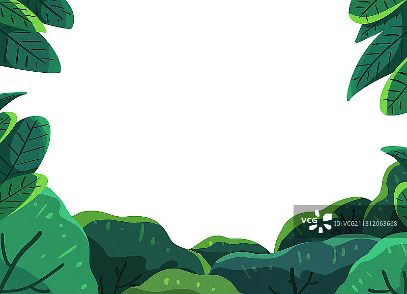 绿色自然植物背景装饰插画图片素材