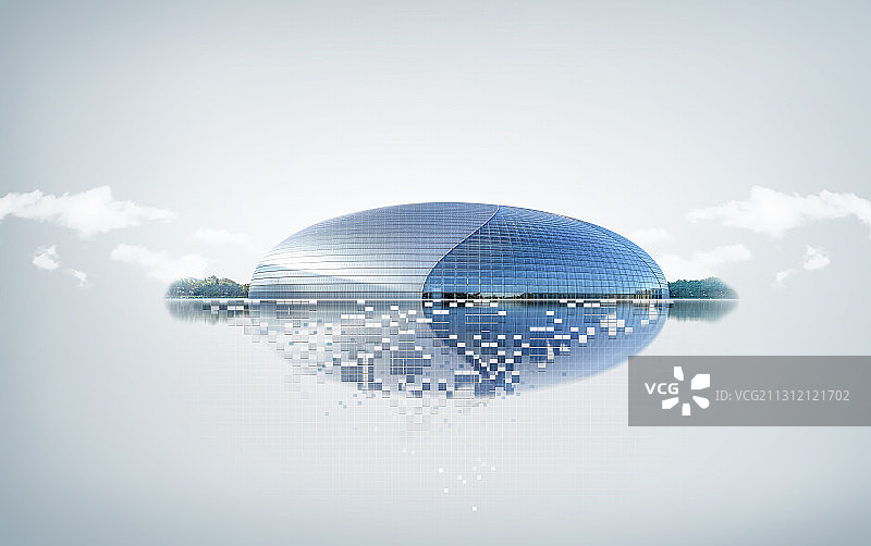 北京国家大剧院科技城市建筑图片素材