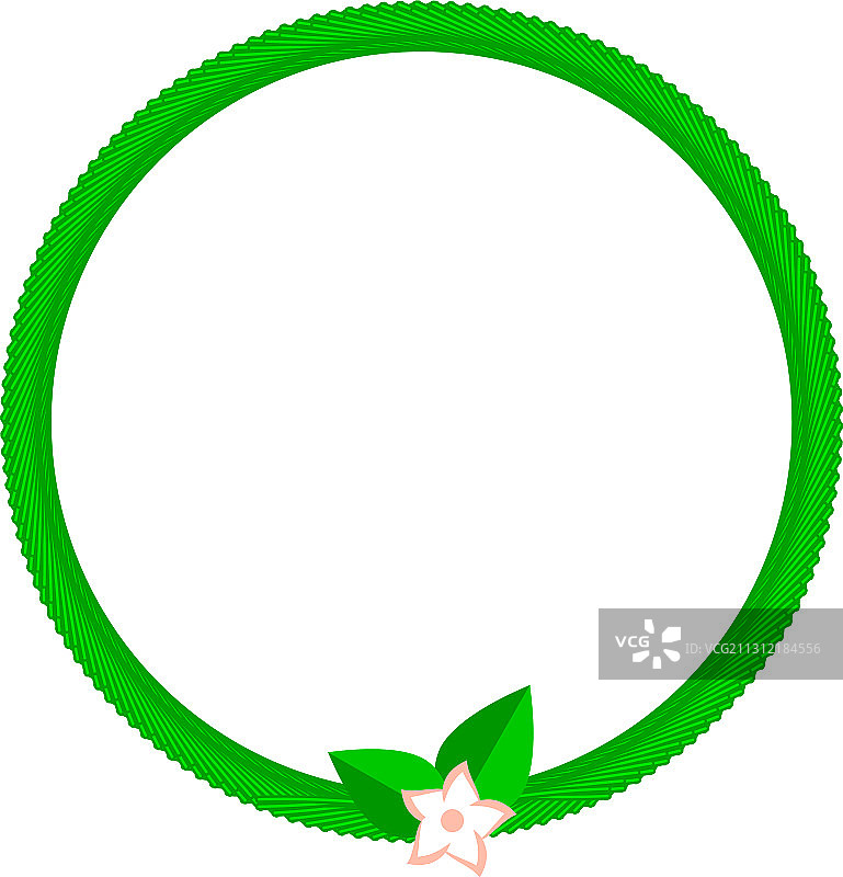 圆形绿色夏季框或边设计图片素材