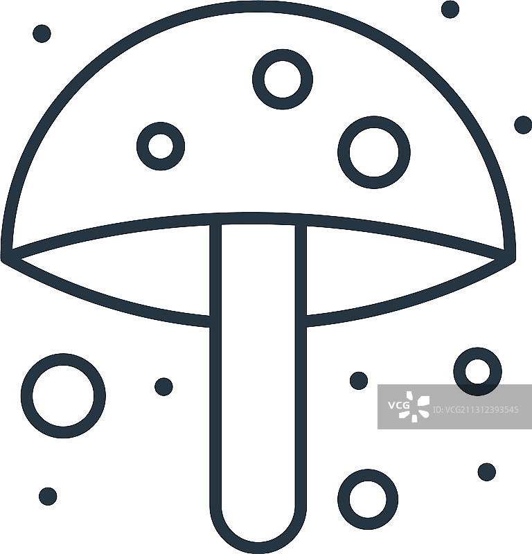 蘑菇图标蘑菇可编辑的描边蘑菇图片素材