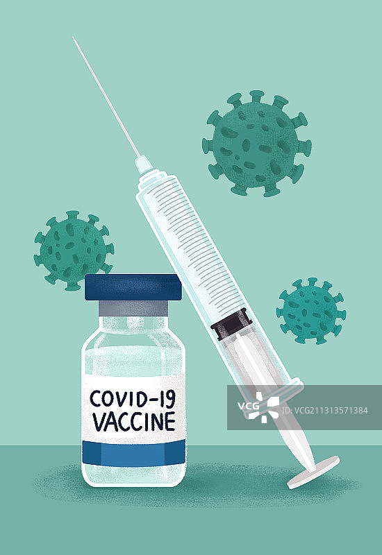 注射器和疫苗药瓶图片素材