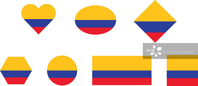 哥伦比亚国旗图片素材