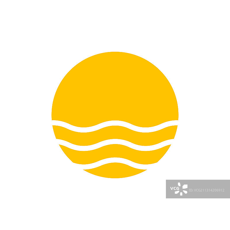 日落海洋太阳图标图片素材