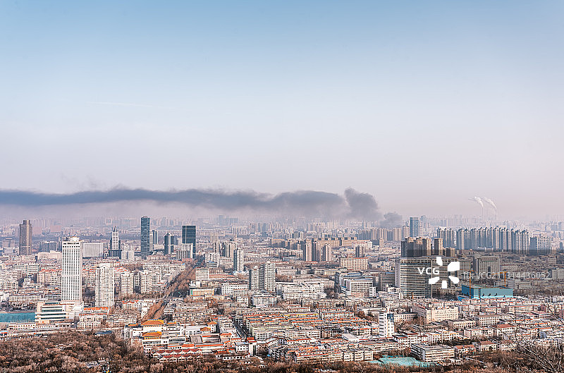 济南市历下区山大路山东山纺科技市场发生火灾2021年1月16图片素材