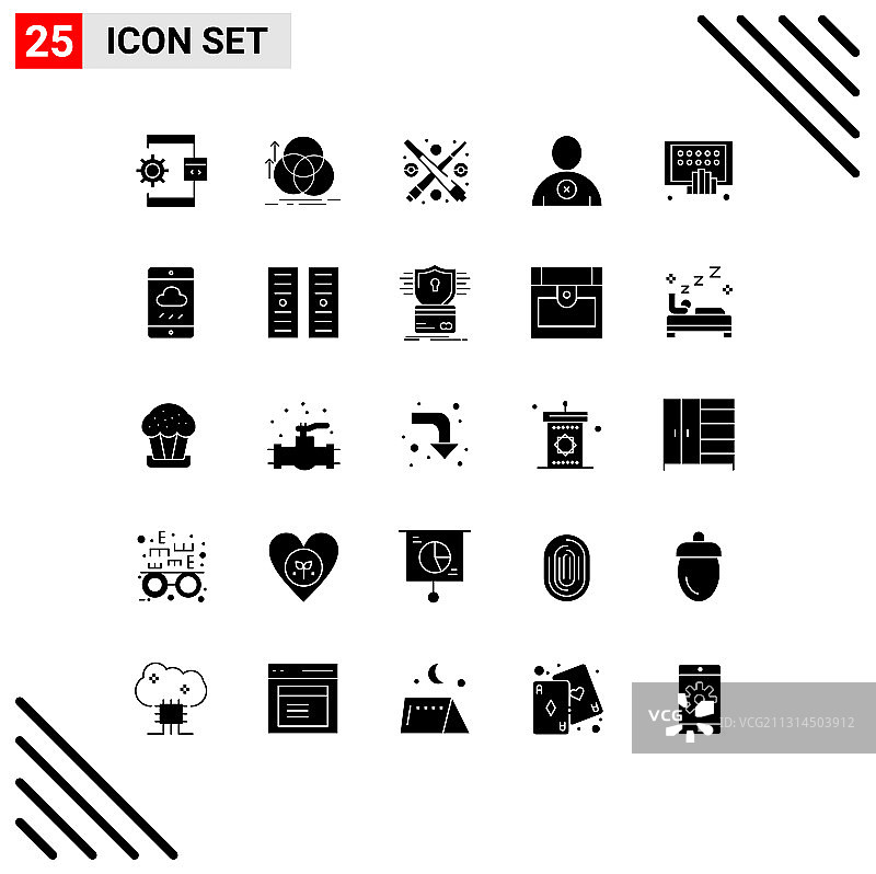股票图标包25行符号和符号图片素材