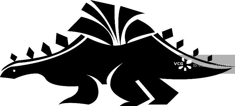 黑色设计的恐龙图标图片素材