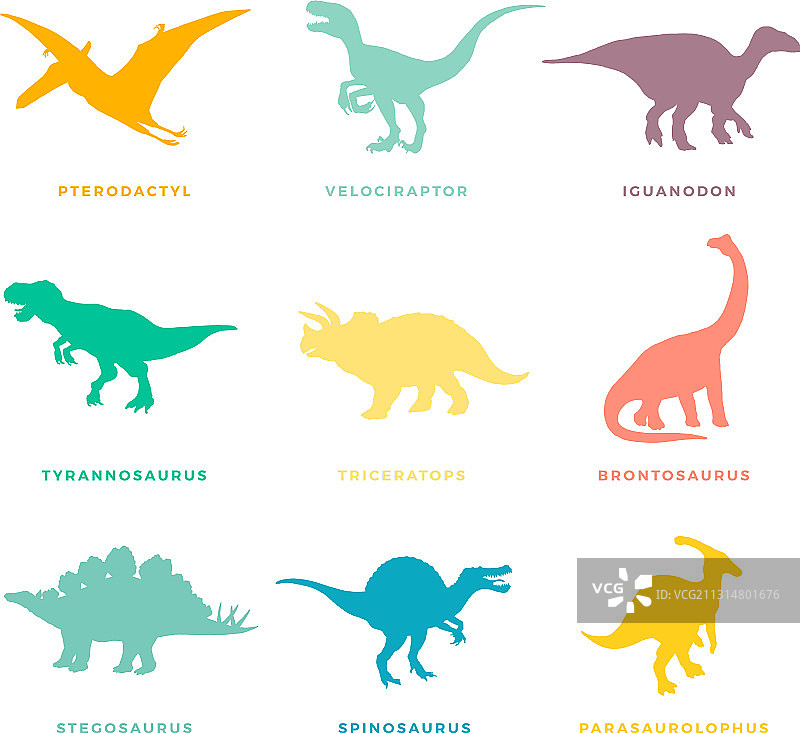 史前恐龙的符号或符号图片素材