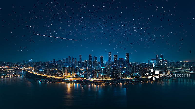 重庆市渝中区渝中半岛夜景图片素材