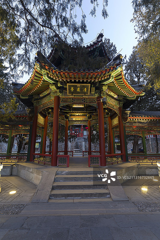 北京颐和园夜景图片素材