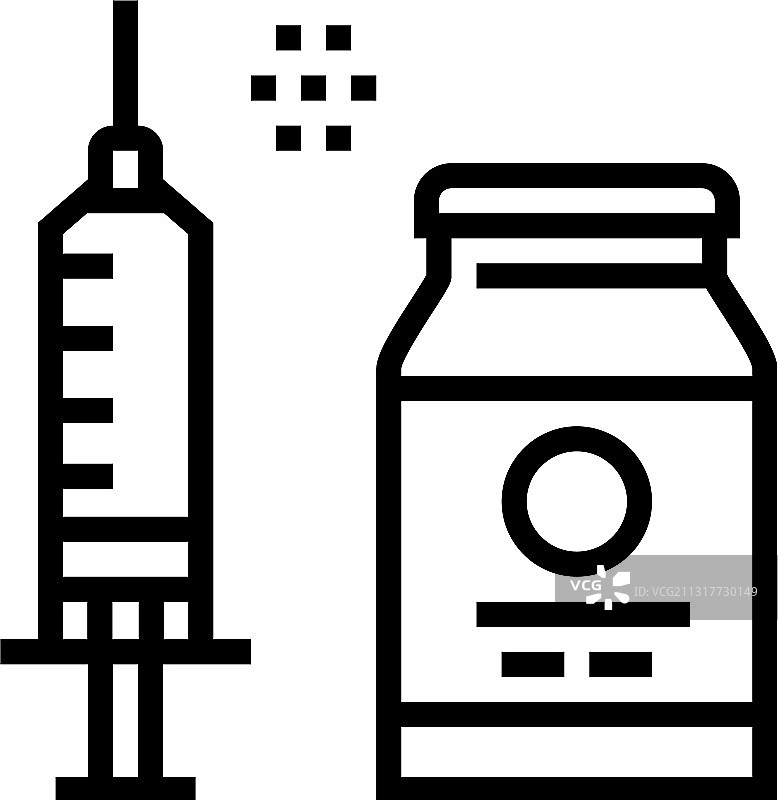 药物疫苗线图标图片素材