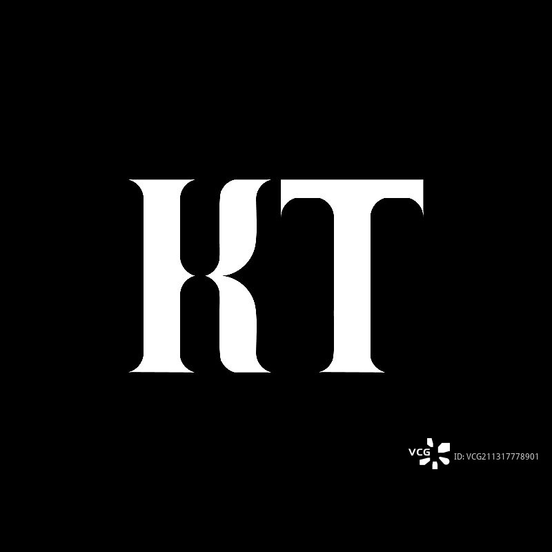 Kt字母标志设计首字母Kt图片素材