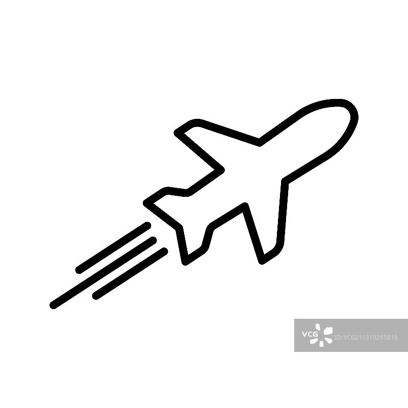 旅游和旅游飞机线路图标设计模板图片素材