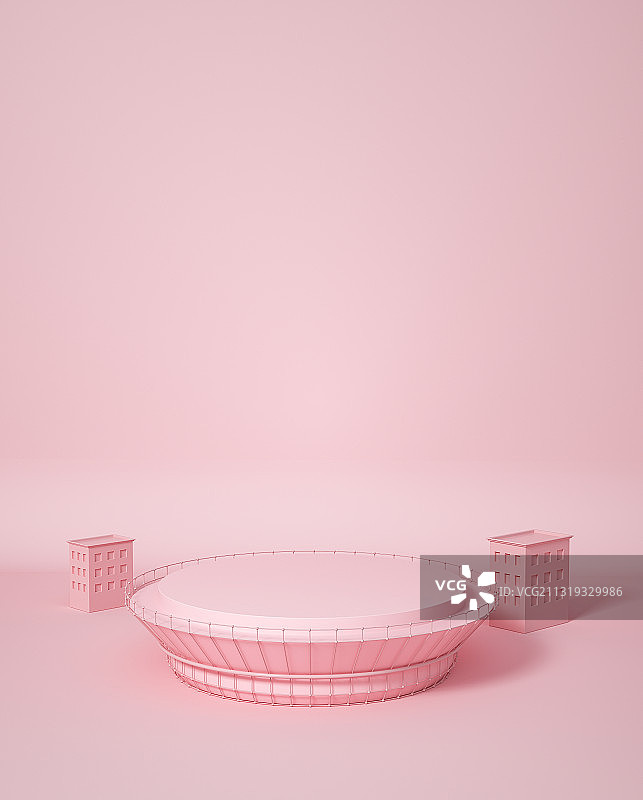 粉色产品展台三维图形背景图片素材