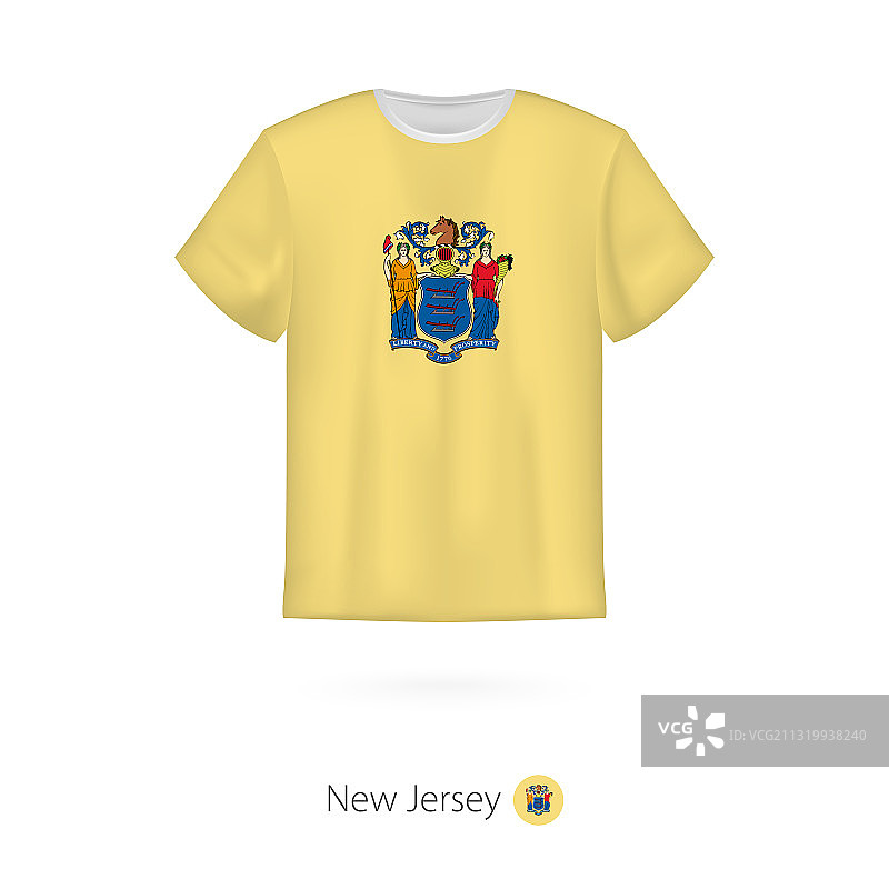 t恤设计国旗新泽西州图片素材