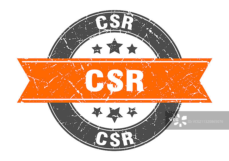 CSR圆形邮票带标签标志图片素材