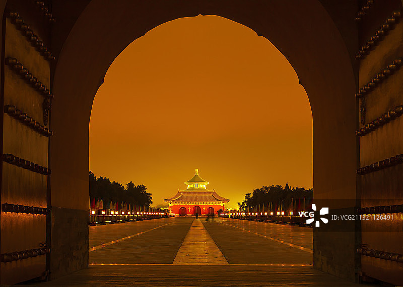 北京天坛祈年殿夜景图片素材