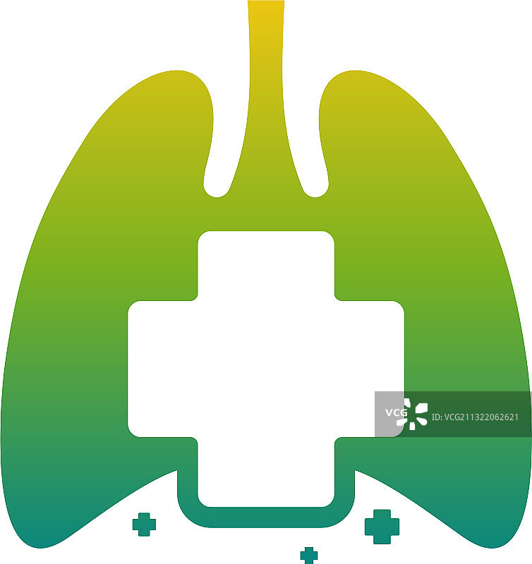 肺健康标志模板肺保健与swoosh图片素材