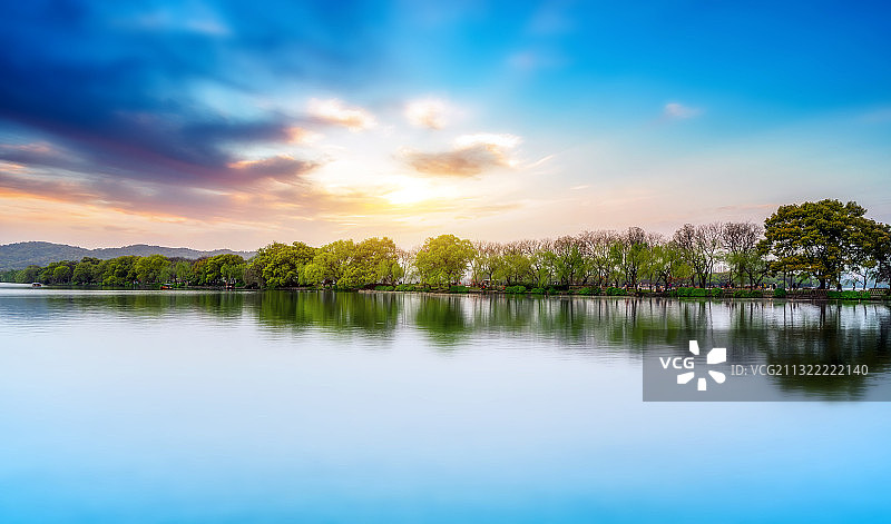 杭州西湖山水自然风光图片素材
