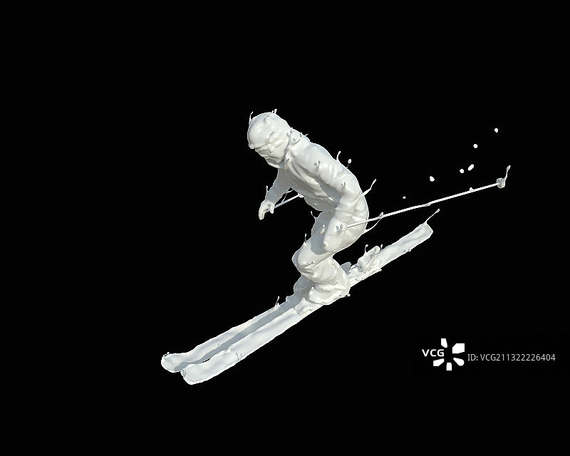 牛奶人物形态速降滑雪图片素材