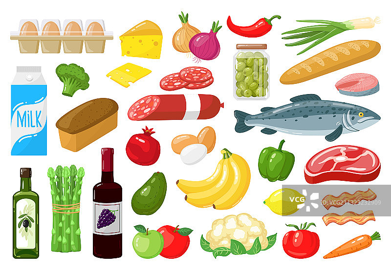 食品，食品，蔬菜，牛奶图片素材