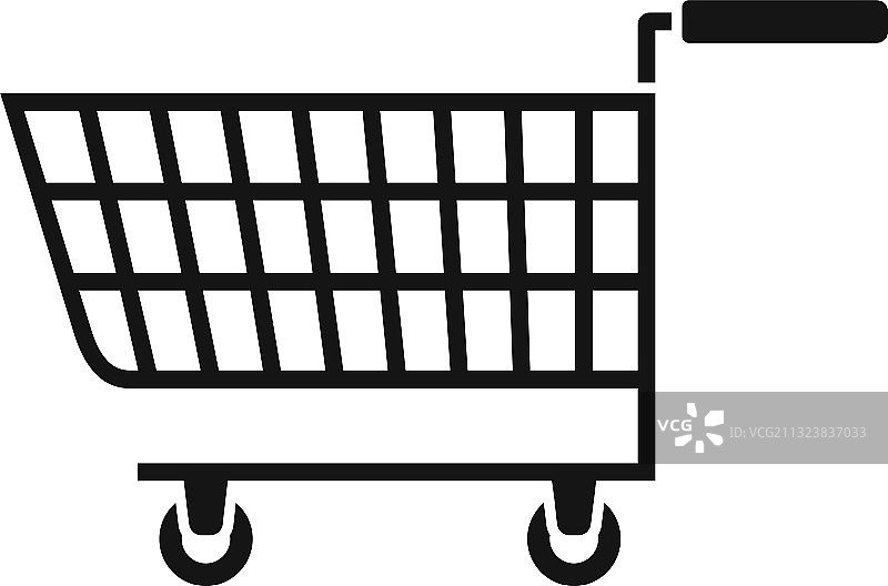 消费者购物车图标简单的风格图片素材