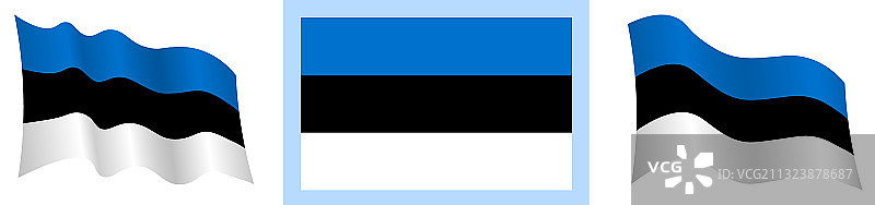 爱沙尼亚国旗的静态和动态图片素材