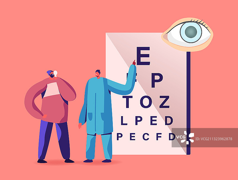 眼科医生检查病人的视力图片素材
