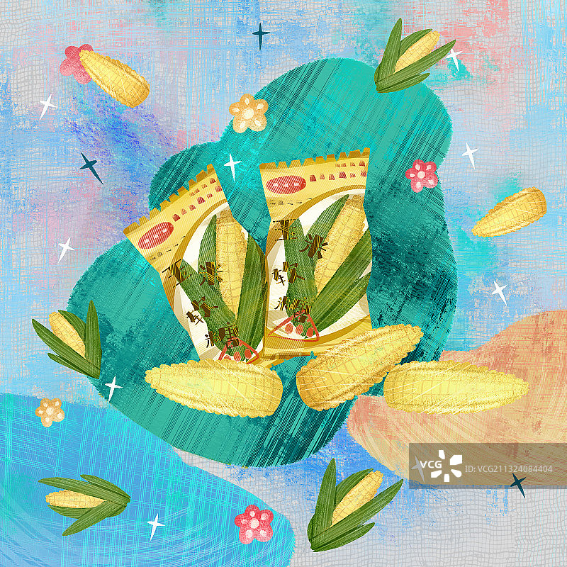 童年零食玉米软糖插画图片素材