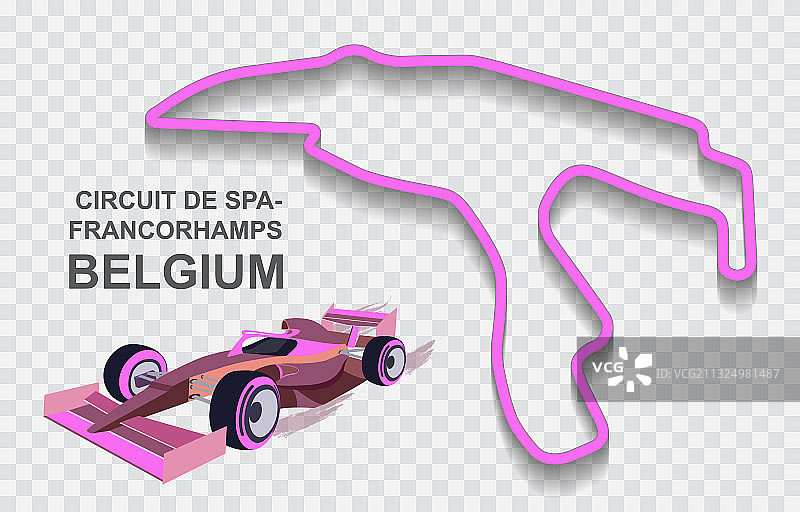 比利时一级方程式或f1大奖赛赛道图片素材