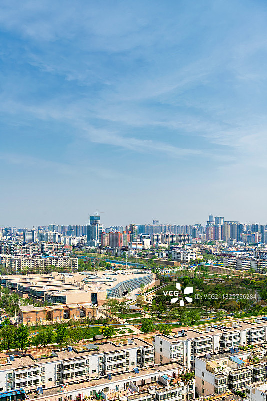 河南郑州商城遗址与郑州商都遗址博物院都市天际线户外风光图片素材