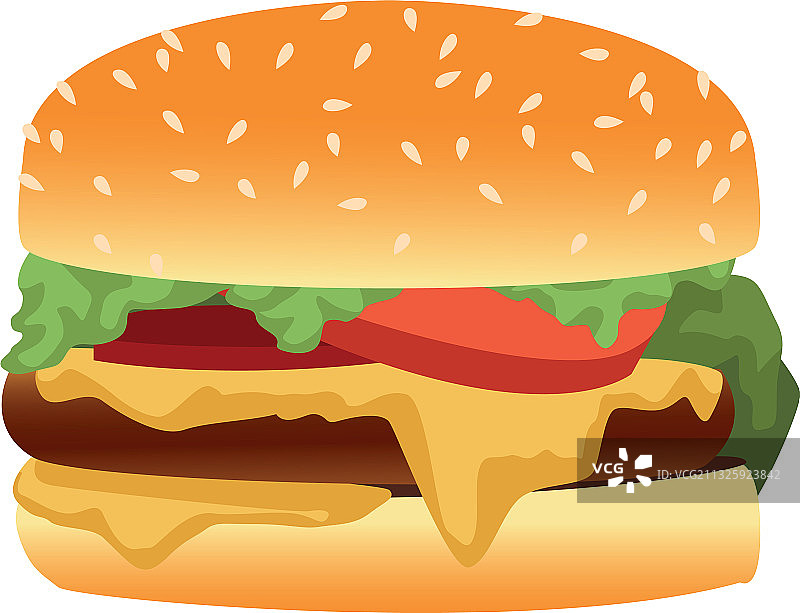 美味的汉堡快餐图标图片素材