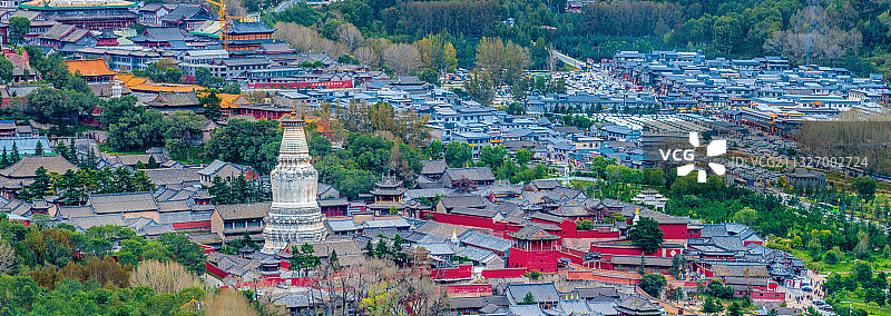 中国山西忻州五台山全景风光图片素材