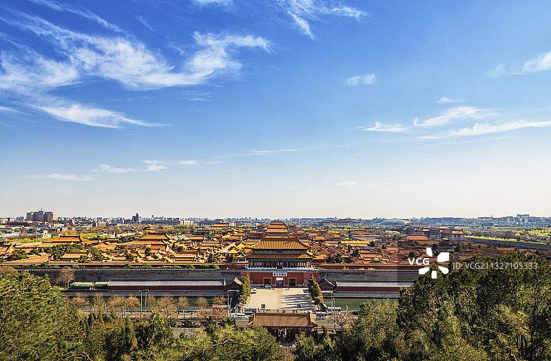 北京故宫全景图片素材