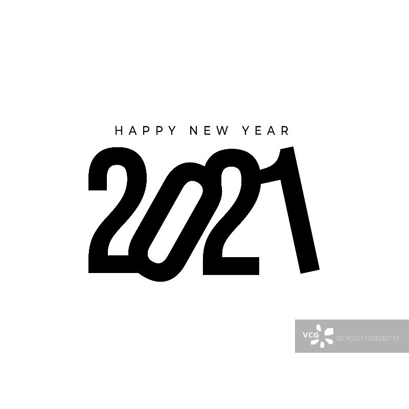 2021年快乐新年标志文字设计问候图片素材