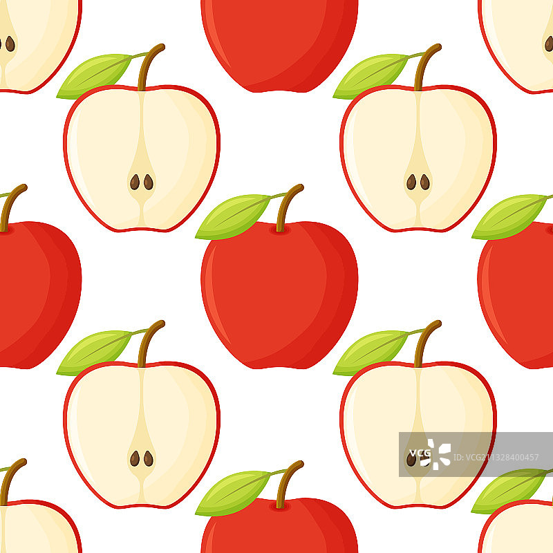 红苹果图案瓷砖重复印花图片素材